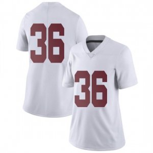 NCAA Women's Alabama Crimson Tide #36 Bret Bolin Stitched College Nike Authentic No Name White Football Jersey II17L08UJ